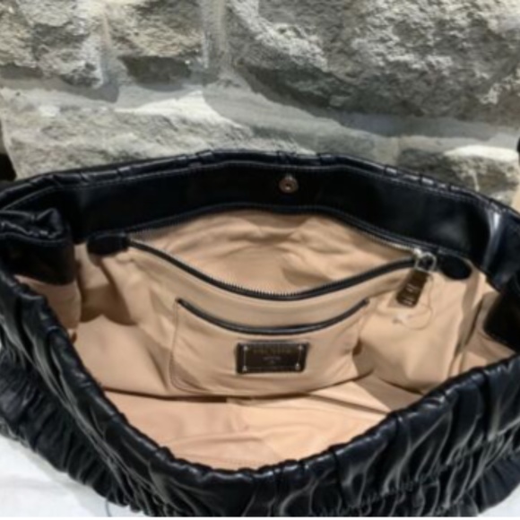 PRADA Black Leather Purse Large Clutch - Picture 7 of 8